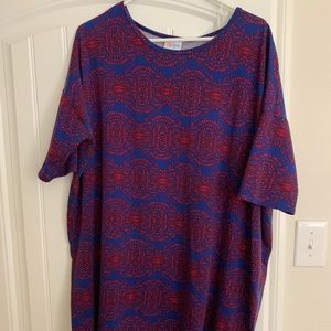 Lularoe -XL Irma Red/Blue
